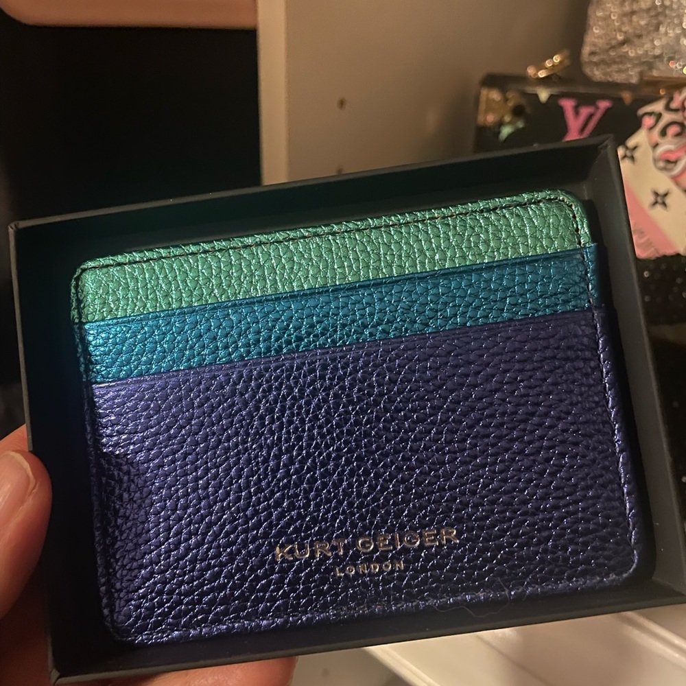 Kurt Geiger London Green and Blue Card Holder